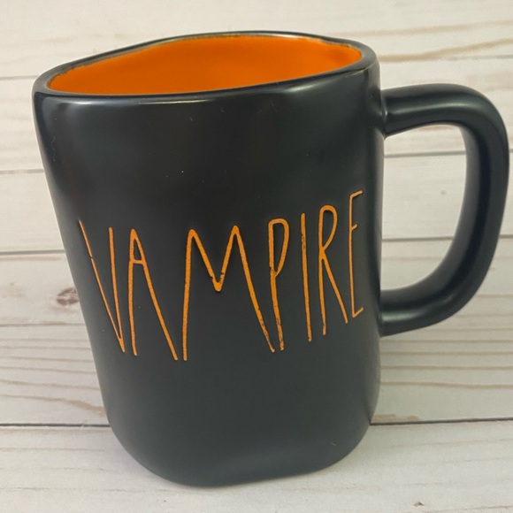 Rae Dunn Other - Rae Dunn Halloween Vampire Mug Coffee Tea Cup Black Orange
